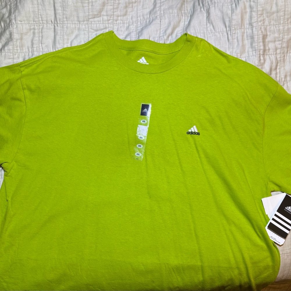 Adidas Men's Lime Green Short Sleeve Tee